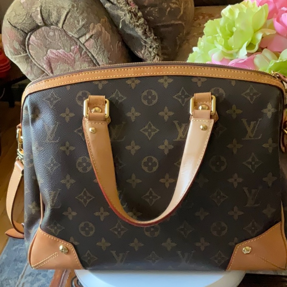 Louis Vuitton Brown Monogram Satchel with Tan Trim - Picture 2 of 16